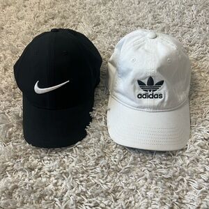 black and white adidas and nike hat hats bundled